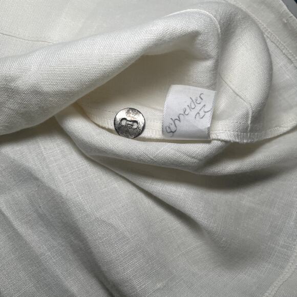 Itemz Chris Baumgartner Linen Blouse Tunic Ivory One Size Fits Most Lagenlook EC - Picture 7 of 11